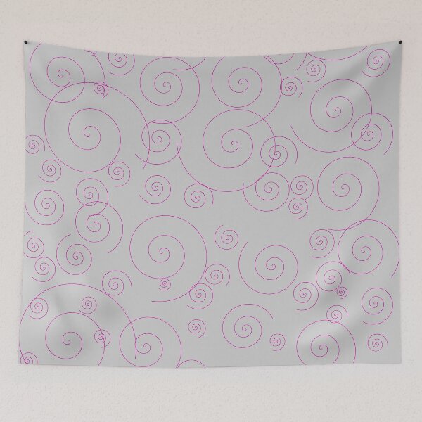 Item preview, Spirals out of control in pink: doodles. Pink spirals on gray background designed and sold by Becky Hunter.