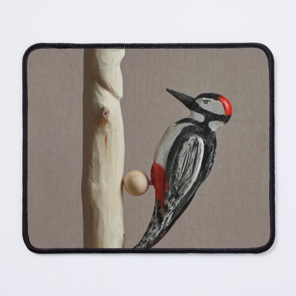 Item preview, figurine of a red-headed woodpecker close-up designed and sold by mrivserg.