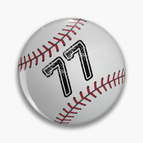 Item preview, Baseball ball number 77, seventy seven designed and sold by TheCultStuff.