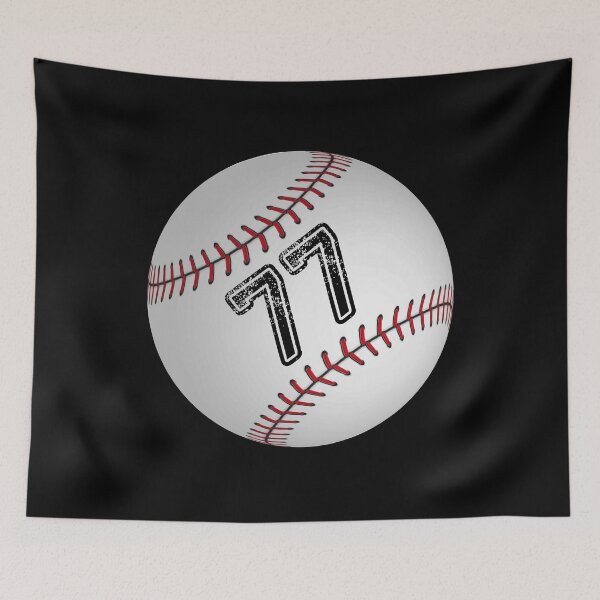Item preview, Baseball ball number 77, seventy seven designed and sold by TheCultStuff.