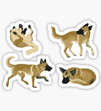 malinois tiled Sticker