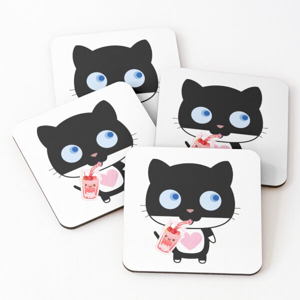 Item preview, Meowy cat drinking babo designed and sold by HuiArt.