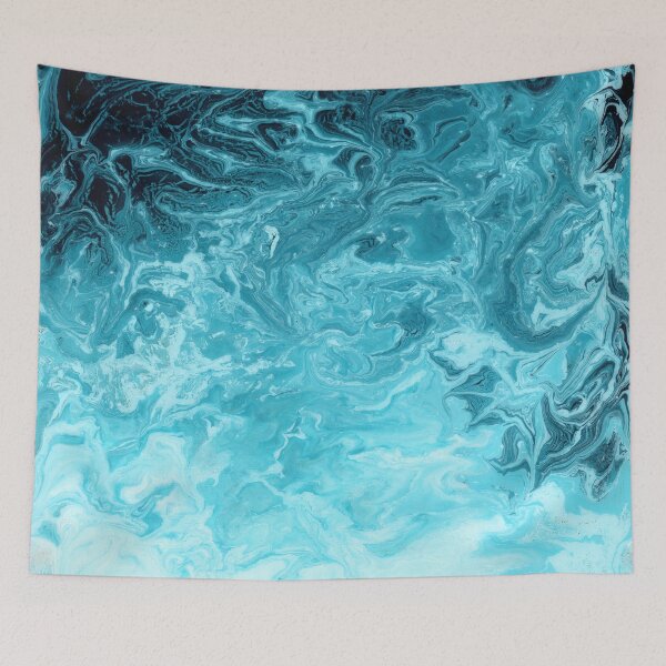 Item preview, Wave Turquoise-Blue designed and sold by WILD CROW STUDIO.