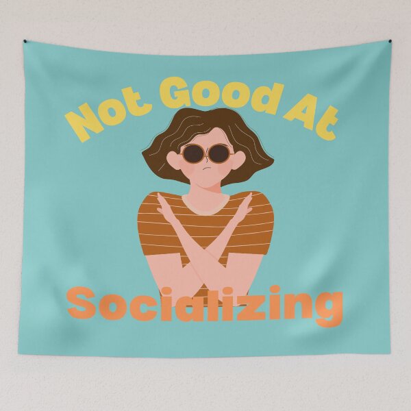 Item preview, Not Good At Socializing Quote with a Person with their Arms Crossed designed and sold by quinellie.