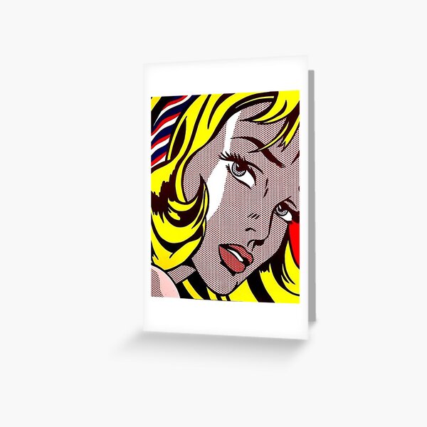 Roy Lichtenstein - Fille avec ruban de cheveux Carte de vœux