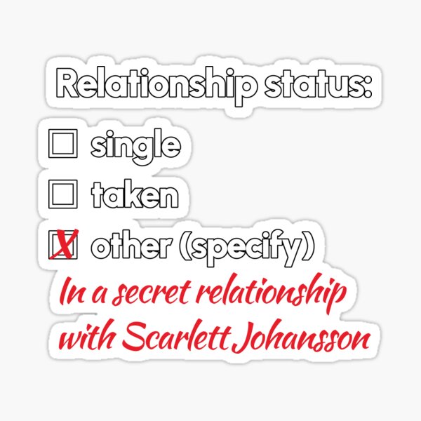 Item preview, Scarlett Johansson - Relationship 2 designed and sold by 2Girls1Shirt.