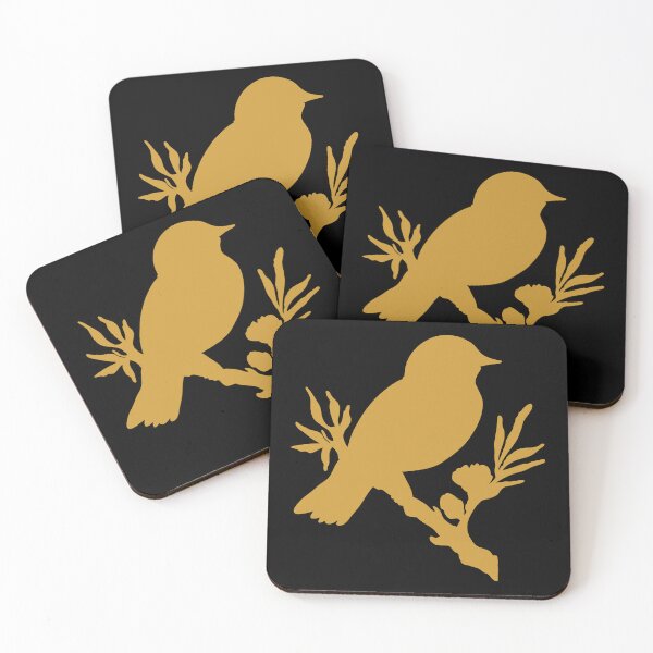 Item preview, Golden bird on a branch color artt designed and sold by artdragongift 15.