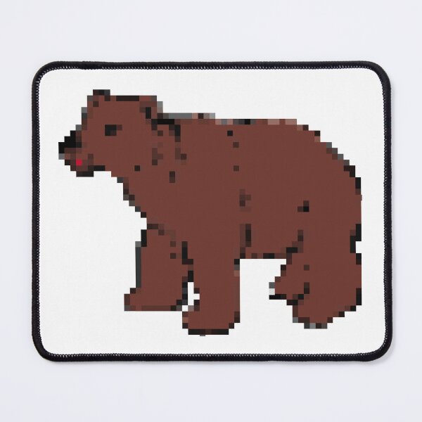 Item preview, Cute pixel art brown teddy bear designed and sold by PrintsyGal.
