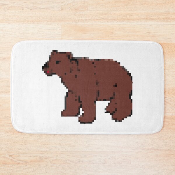 Item preview, Cute pixel art brown teddy bear designed and sold by PrintsyGal.