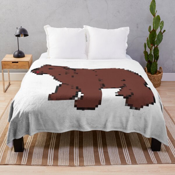 Item preview, Cute pixel art brown teddy bear designed and sold by PrintsyGal.