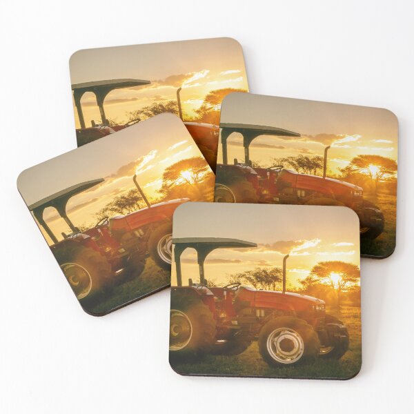 Item preview, a Tractor at Sunset on a Farm in South Africa designed and sold by RonelBroderick.