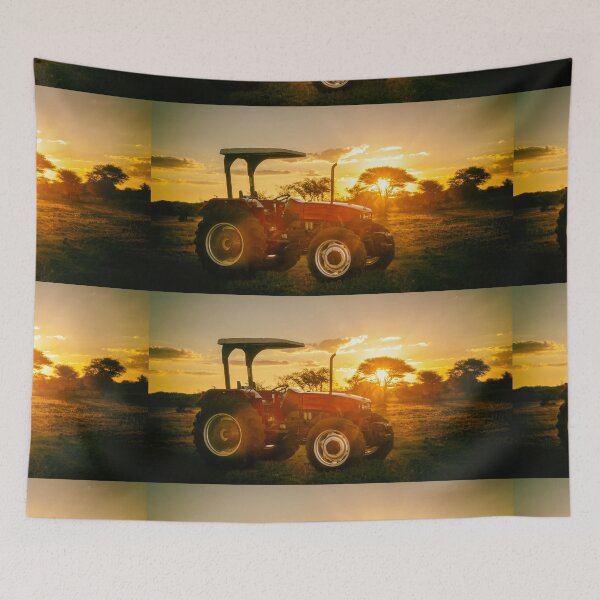 Item preview, a Tractor at Sunset on a Farm in South Africa designed and sold by RonelBroderick.