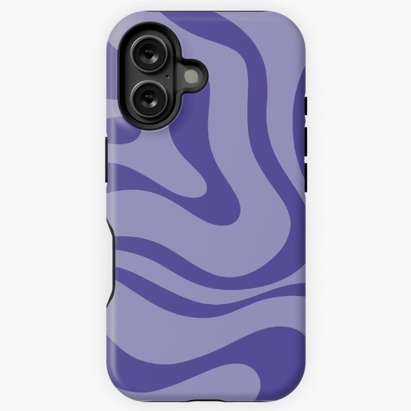 Item preview, Modern Retro Liquid Swirl Abstract Pattern Square Purple on Purple designed and sold by kierkegaard.