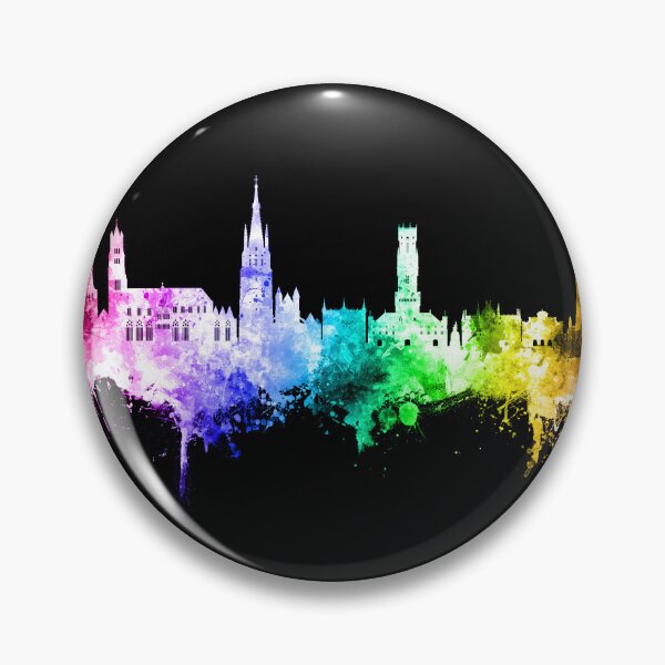 Item preview, Bruges Belgium Skyline designed and sold by ArtPrints.