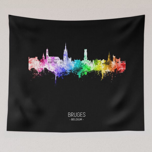 Item preview, Bruges Belgium Skyline designed and sold by ArtPrints.