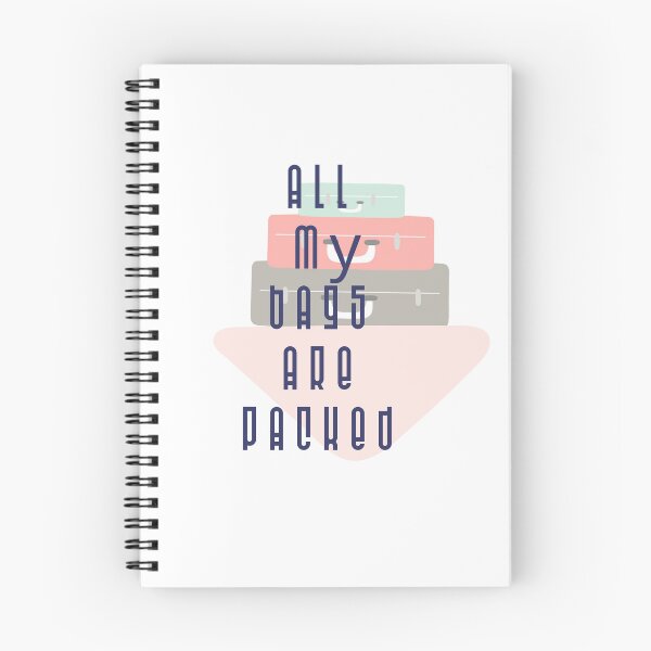 Item preview, all my bags are packed typography suitcase designed and sold by happyandbubbly.
