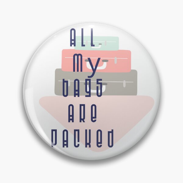Item preview, all my bags are packed typography suitcase designed and sold by happyandbubbly.