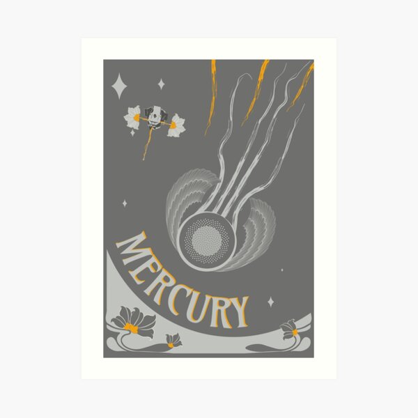 Mercury Art Nouveau Space Travel Poster Art Print For Sale By Walford Designs Redbubble 