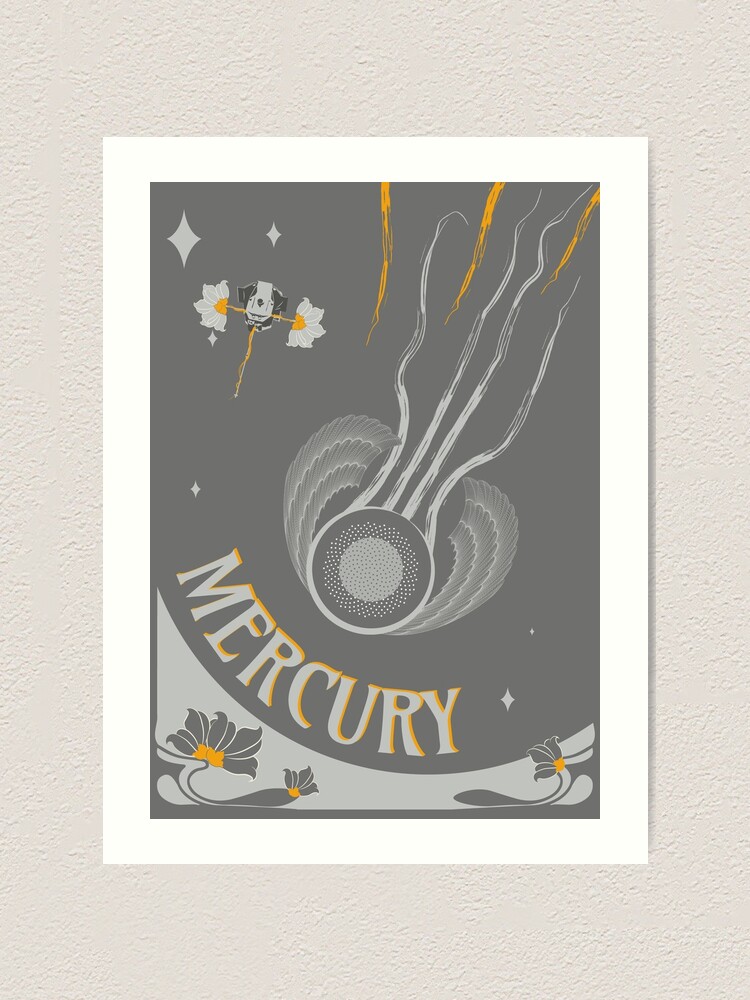 Mercury Art Nouveau Space Travel Poster Art Print For Sale By Walford Designs Redbubble 