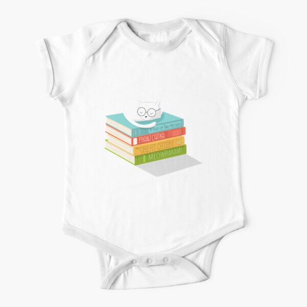 The Cat Loves Books Short Sleeve Baby One-Piece