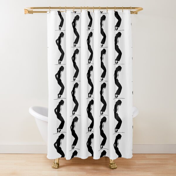 Michael Jackson Fabric Shower Curtain 70x70 Black and White