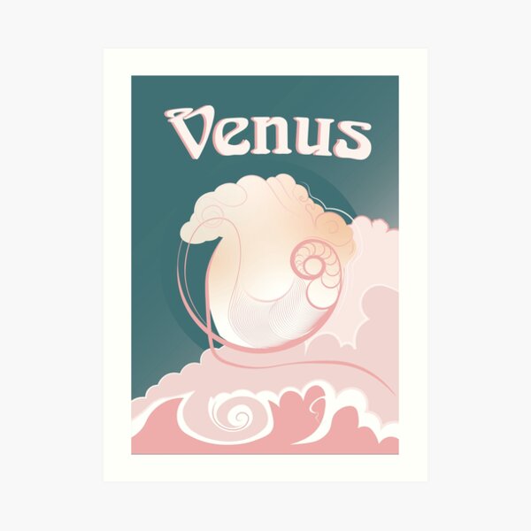 Venus Art Nouveau Space Travel Poster Art Print For Sale By Walford Designs Redbubble 