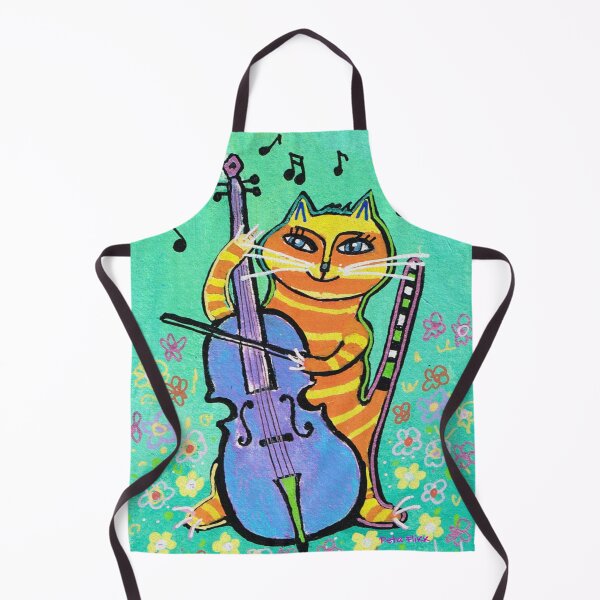 Item preview, Stripy Cat Plays Cello designed and sold by PetaFLiKK.