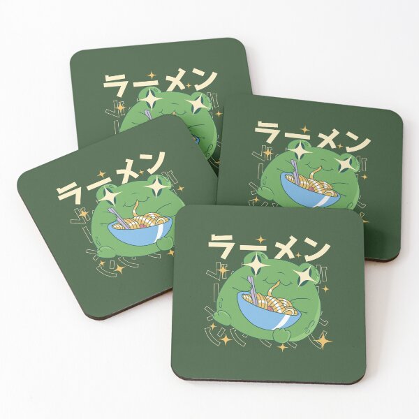 Item preview, Japanese frog eats ramen noodles designed and sold by DerSenat.