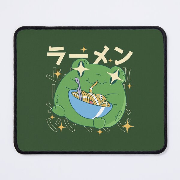 Item preview, Japanese frog eats ramen noodles designed and sold by DerSenat.