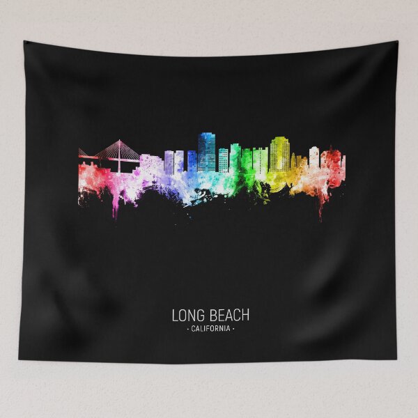 Item preview, Long Beach California Skyline designed and sold by ArtPrints.