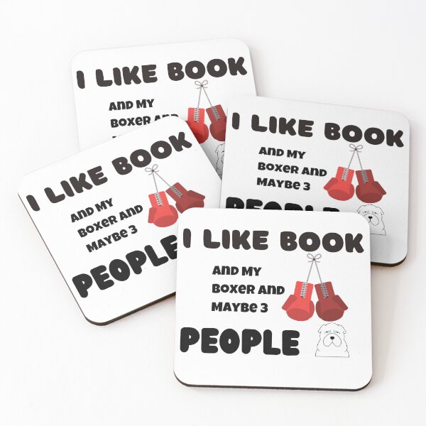 Item preview, I Like Book And My Boxer And Maybe 3 People,funny designed and sold by SENMARO100.