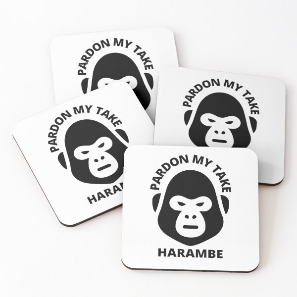 Item preview, Pardon My Take Harambe Gorilla RIP Black and White Simple Design designed and sold by Nepaz-Designs.
