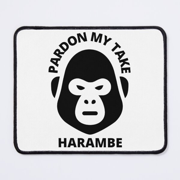 Item preview, Pardon My Take Harambe Gorilla RIP Black and White Simple Design designed and sold by Nepaz-Designs.