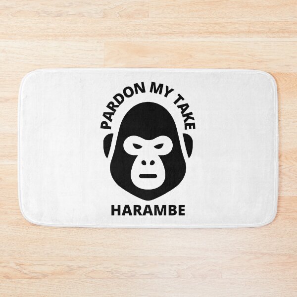 Item preview, Pardon My Take Harambe Gorilla RIP Black and White Simple Design designed and sold by Nepaz-Designs.