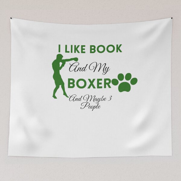 Item preview,  I Like Book And My Boxer And Maybe 3 People,funny,dog designed and sold by SENMARO100.