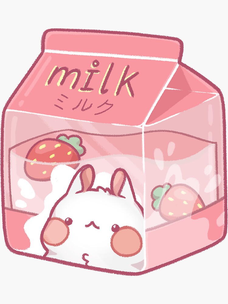 Strawberry Milk Sticker for Sale by BeeReckless