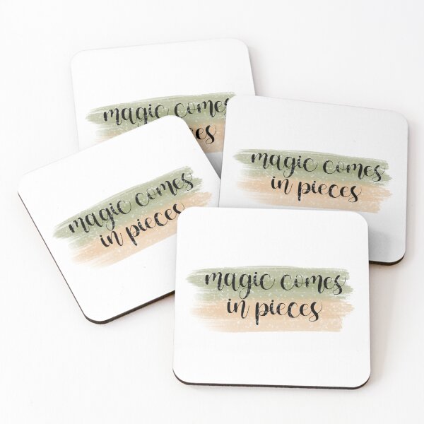 Item preview, Magic Comes In Pieces Inspirational and Motivational Quote designed and sold by HarrysMomStudio.