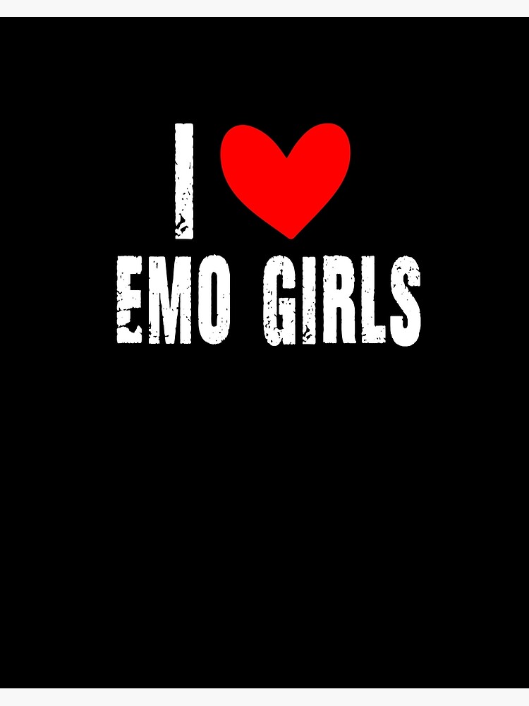  I Heart Emo Bitches Funny Quote Red Heart Emo Girl Style  Premium T-Shirt : Clothing, Shoes & Jewelry