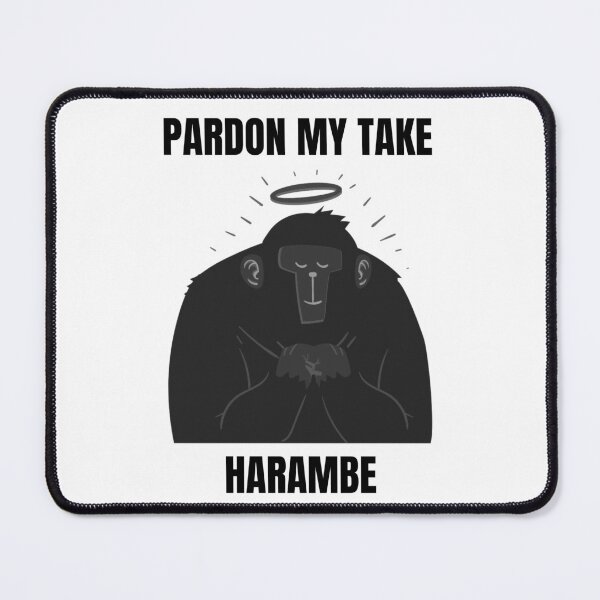 Item preview, Pardon My Take Harambe Gorilla RIP Black and White Simple Design designed and sold by Nepaz-Designs.
