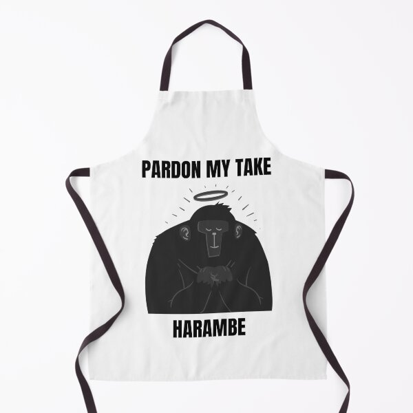 Item preview, Pardon My Take Harambe Gorilla RIP Black and White Simple Design designed and sold by Nepaz-Designs.