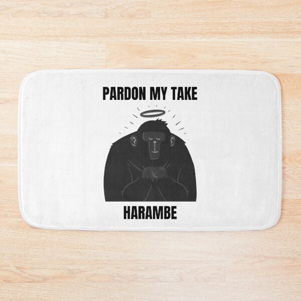 Item preview, Pardon My Take Harambe Gorilla RIP Black and White Simple Design designed and sold by Nepaz-Designs.