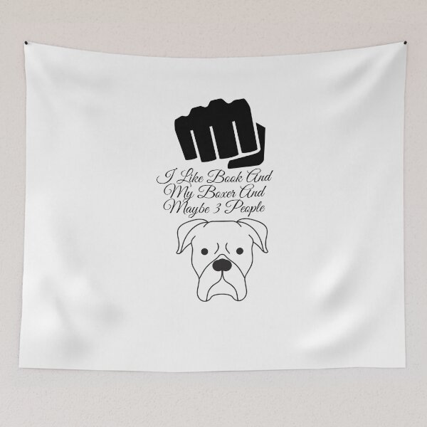 Item preview,  I Like Book And My Boxer And Maybe 3 People,funny,dog designed and sold by SENMARO100.