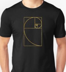 Golden Ratio Sacred Fibonacci Spiral Unisex T-Shirt
