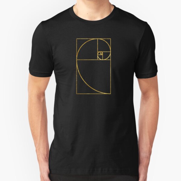 Golden Ratio Sacred Fibonacci Spiral Slim Fit T-Shirt