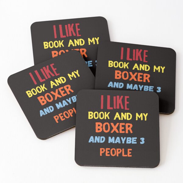 Item preview,  I Like Book And My Boxer And Maybe 3 People,funny,dog,reading designed and sold by SENMARO100.