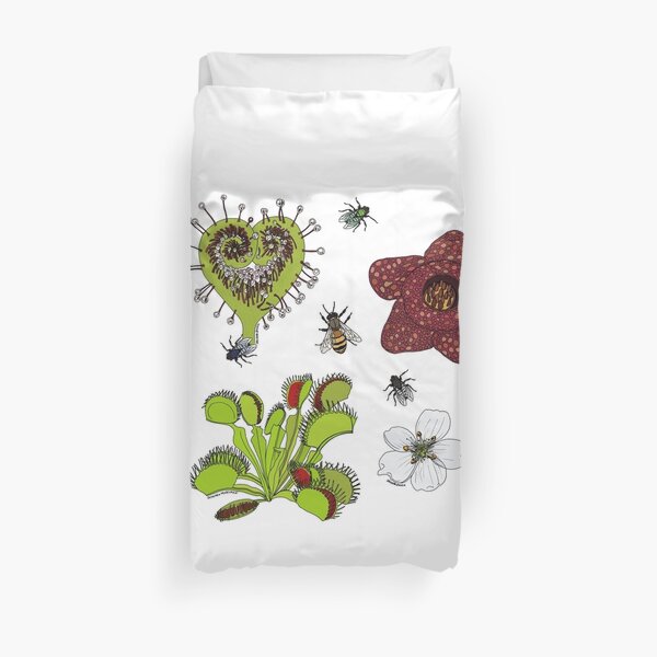 Insectivorous plants - scattered Duvet Cover