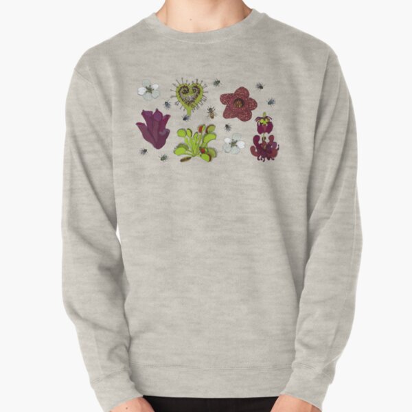 Insectivorous plants - scattered Pullover Sweatshirt