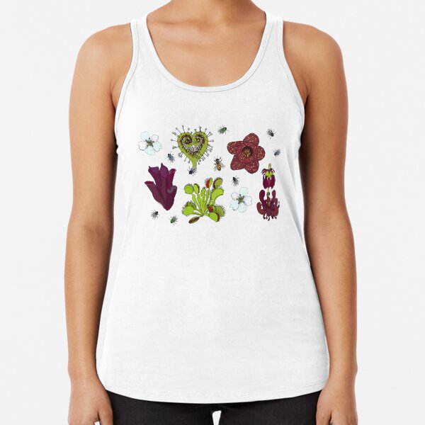 Insectivorous plants - scattered Racerback Tank Top