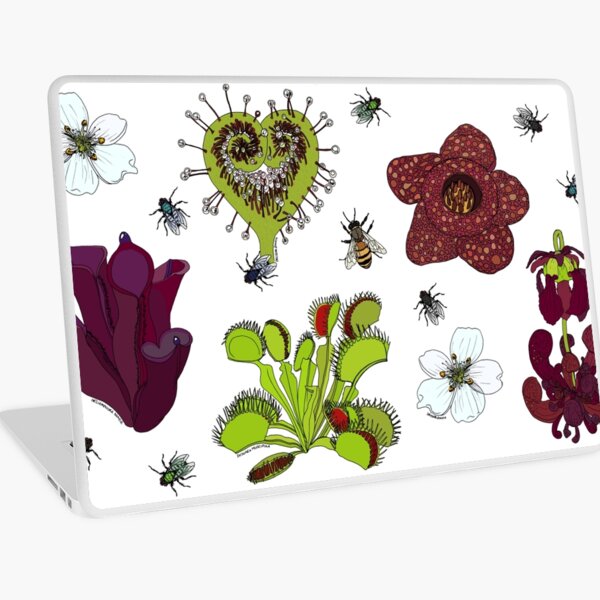 Insectivorous plants - scattered Laptop Skin