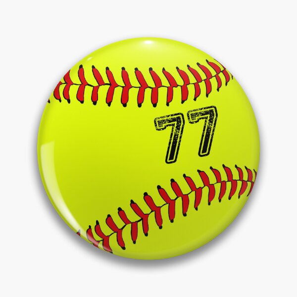 Item preview, Softball ball number 77, seventy seven  designed and sold by TheCultStuff.